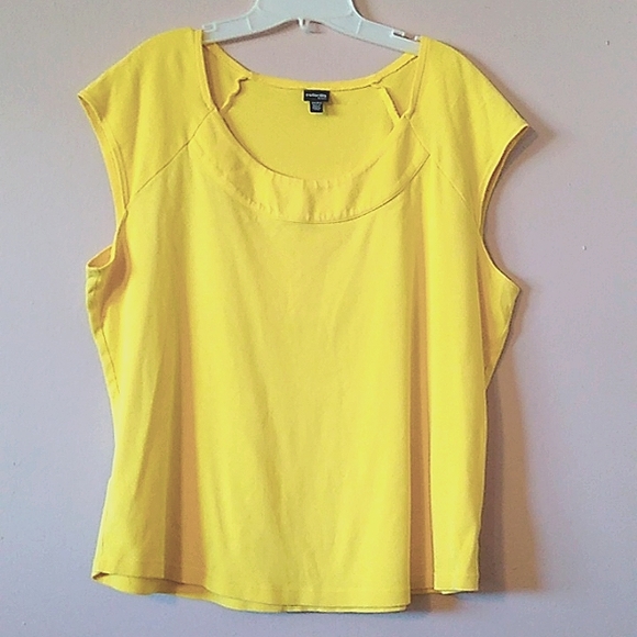 Rafaella Tops Rafaela Womens Top 2x Yellow Sleeveless Poshmark